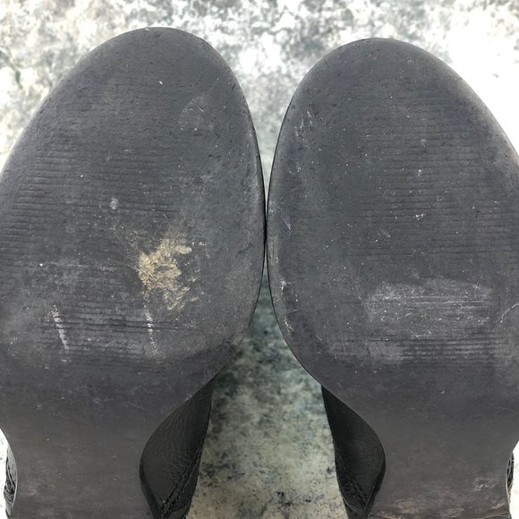 MADEWELL Women's 7.5 The Archive Black Pebbled Leather Knee High Riding Boots - Picture 13 of 16